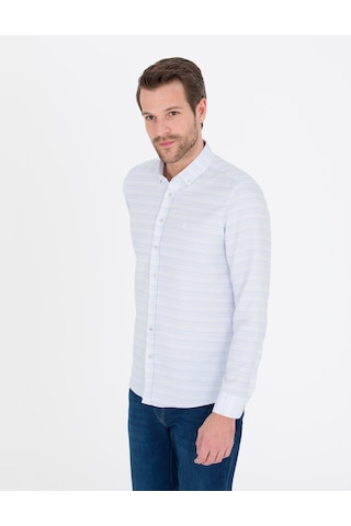 Pierre Cardin Erkek Açık Mavi Gömlek Desenli 50267994-vr003 Açık Mavi