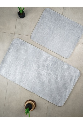 Dijital Baskılı Yıkanabilir Kaymaz Taban 2li Banyo Halısı Paspas Klozet Takımı 5095b