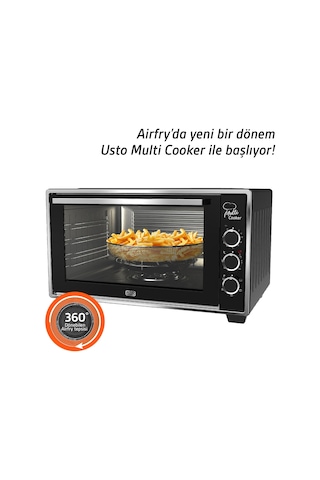 Usto 2115 Multi Cooker Airfry Özellikli Midi Fırın 50 L Siyah