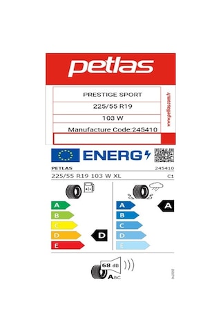 Petlas 225/55 R19 TL 103W XL Prestıge Sport Yaz Lastiği 2025