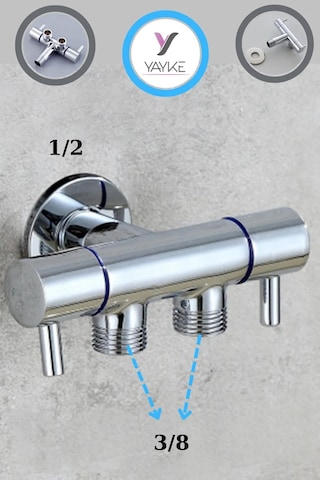 Yayke Çift Kollu Çıkışlı Lüx Taharet Musluğu Krom