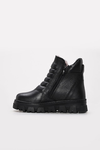 Fast Step Hakiki Deri Kürklü Unisex Klasik Bot 770kxa260wx Siyah