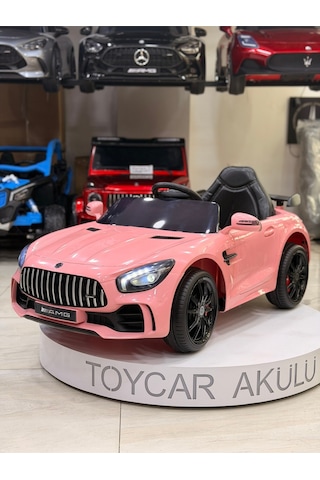 Mercedes Gt Akülü Araba 0-6 Yaş Kumandalı Özel Plaka Hediye Pembe
