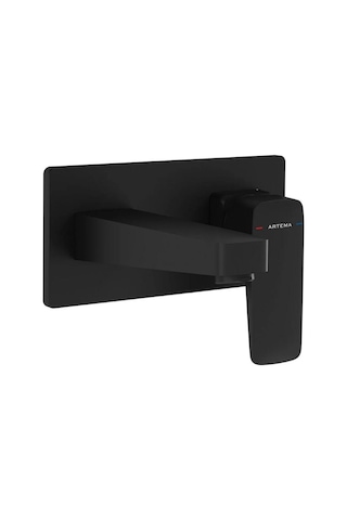 Artema A4273836 Root Square Ankastre Lavabo Bataryası Mat Siyah
