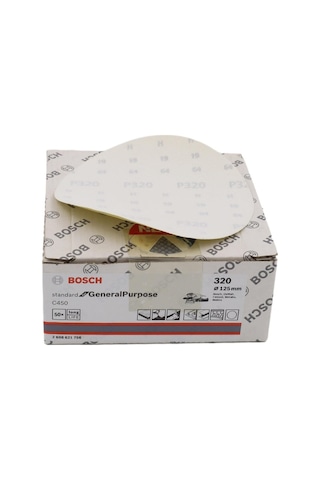 Bosch C450 Standard For General Deliksiz Zımpara 125 MM 320K 50'li 2608621756