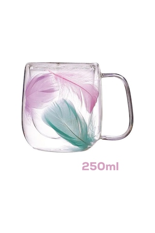 Perotti 16791 Double Feather Çift Cidarlı Kupa 2 Adet 250 Ml Şefaf