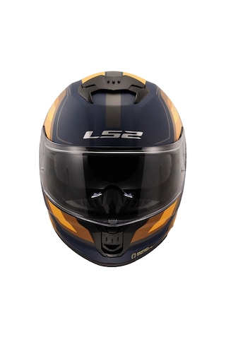 Ls2 Stream 2 Vintage Kask Kahverengi - Mat Navy Mavi - Turuncu