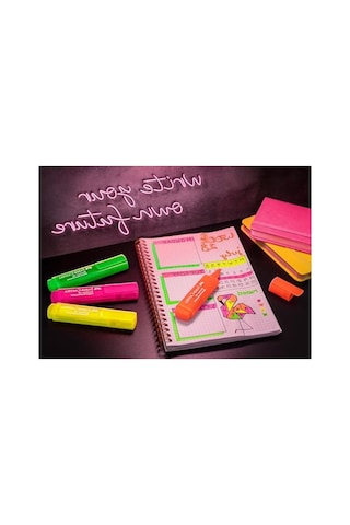 Faber-castell 254648 - Fosforlu Kalem Seti 46, 8'li Kutu, Neon Renkler, Uzun Ömürlü Kesik Uçlu, Çizgi Genişliği 1-5 Mm, Doldurulabilir 124-Pembe