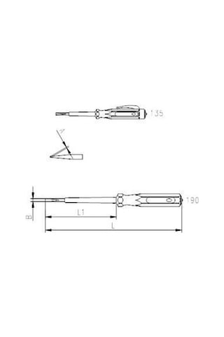 Mey İthalat İzeltaş 4550 Elektrik Kontrol Kalemi 135 Mm