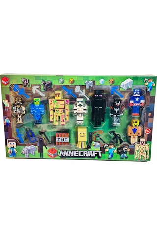 Minecraft Aksesuarlı Xl 20 Parça Oyuncak Kahramanlar Figür Maykıraft