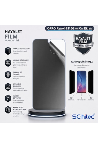 Reno14 F 5g Uyumlu Ön Yüzey Hayalet Privacy Hidrojel Ekran Koruyucu 15904756
