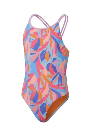 Speedo Alo Printed Twinstrap Kız Çocuk Yüzücü Mayosu Pembe-mavi Pembe-mavi