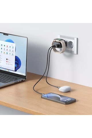 Mcdodo Ch-3700 30w 2in1 Kablosuz Apple Uyumlu iOS Watch Ve Şarj Adaptörü