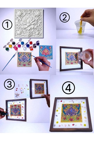 Lotus Boyama Epoksi Hobi Seti ,kendi Sanat Eserini Kendin Yap....