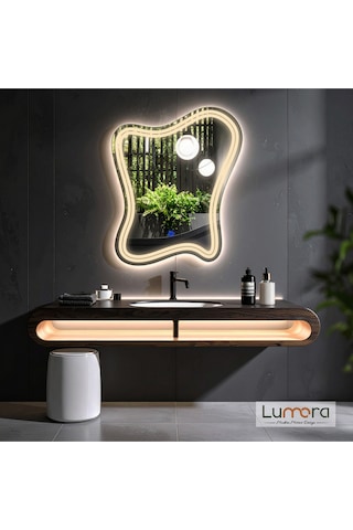 Mariont Günışığı Lazer Kumlamalı Lavabo & Banyo Aynası Dokunmatik Sensörlü 90 X 70 Cm Cm
