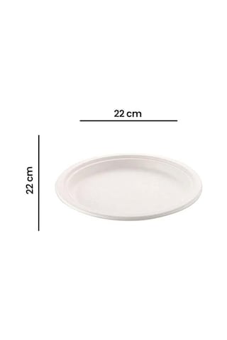 Roll-up Nature Ekolojik Karton Kağıt Parti Tek Kullanımlık Tabak - 22 Cm. - 50 Adetlik 1 Paket