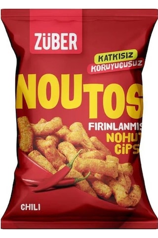 Züber Noutos Fırınlanmış Nohut Cipsi Chili 55 G 3 Adet