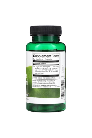 Swanson, Bacopa Monnieri, 250 Mg, 90 Caps