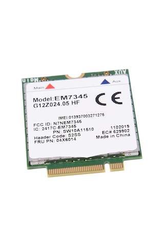 Shineyee Em7345 4g Lte Wwan Kartı - Hızlı İnternet Erişimi, Lte/hspa+ Desteği, Açık Sım, Avrupa-avustralya Yetişimi, Thinkpad Uyumlu
