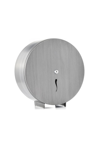 ARGESAN-Paslanmaz Çelik WC Kağıtlığı JUMBO Q28 cm-KROM ESKİTME