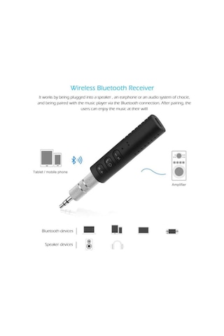 Bluetooth Aux Araç Kiti Mp3 Çalar Ts03 Siyah