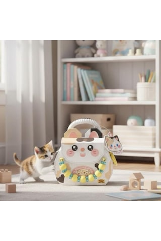Lz-8843 Kedi Figürlü Meyve Çantası 360 Parça Block Oyuncak
