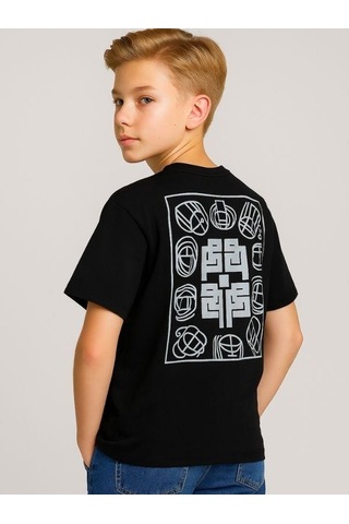 Nk Kids Erkek Çocuk Create Yazılı Pamuklu T-shirt-16026 SIYAH