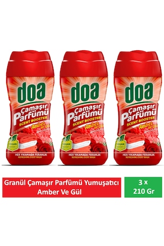 Doa Granül Çamaşır Parfümü & Çamaşır Yumuşatıcı Amber Ve Gül 3 X 210 Gr 3'lü Set