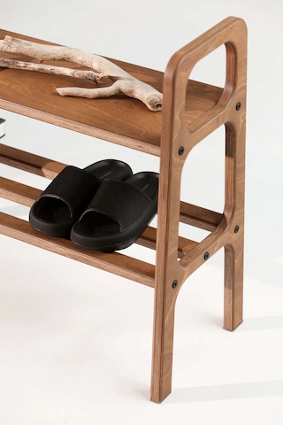 Woodesk Escala, Ahşap, Ayakkabılık Ve Raf Sistemi, Tik Renk Teak