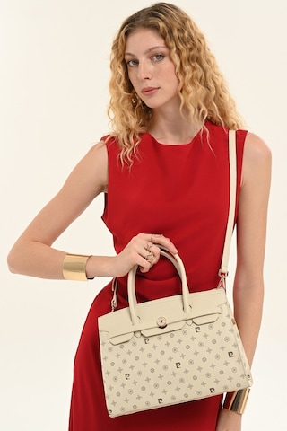 Pierre Cardin Monogram Kadın Omuz Çantası 05pc26y10318-mn Bej