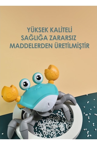 Seher Şarjlı Müzikli Hareketli Oyuncak Yengeç Yürüme Yardımcısı Otomatik Sensörlü