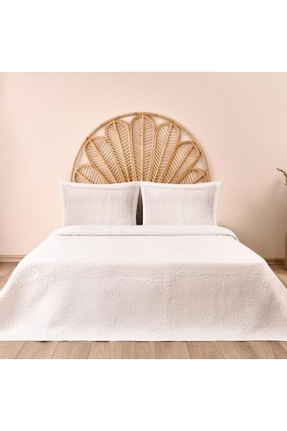 Evidea Soft Asos Çift Kişilik Yatak Örtüsü - Beyaz - 260x250 Cm Beyaz