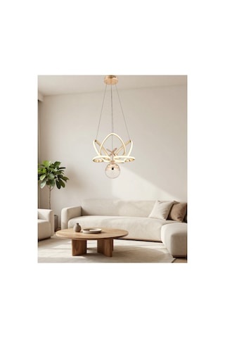 Kelebek 3 Lü Küçük Modern Ledli Avize 3 Renk Power Ledli Gold Kaplama Yatak Odası Salon Mutfak