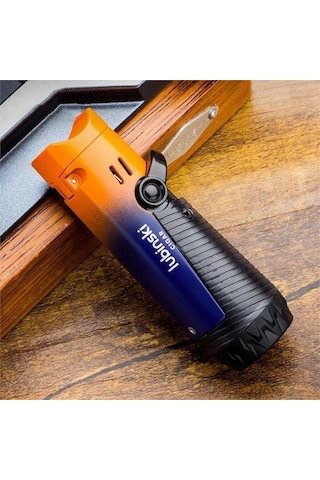 Lubinski Lion Çift Torch Puro Çakmağı Orange Ice Lb-180
