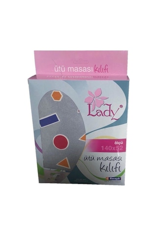 Lady Keçeli 140x52 cm Gri Desenli Ütü Masası Kılıfı