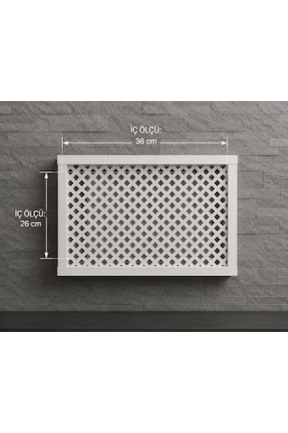 Modern Dekoratif Duvara Asılabilir Mdf Sigorta Ve Modem-wifi Saklama Kutusu 30x40 Cm Derinlik 10cm Beyaz