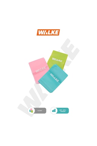 Walke 3 'lü Pilates Bandı Plates Egzersiz Direnç Lastiği Seti (UÇ KISMI AÇIK)
