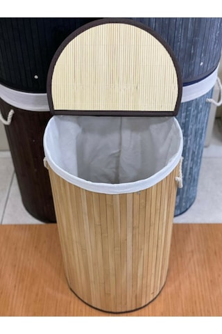 Sever Bambu Çamaşır Sepeti Yuvarlak 33125 Naturel Diğer