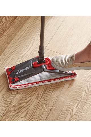 Vileda Ultramax Dikdörtgen Mikrofiber Yedek Paspas Beyaz - Kırmızı