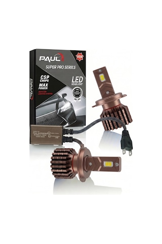 Paul Süper Pro H7 24.000 Lümen Güç Şimşek Etkili Odaklı Ufuk Çizgili Csp Led