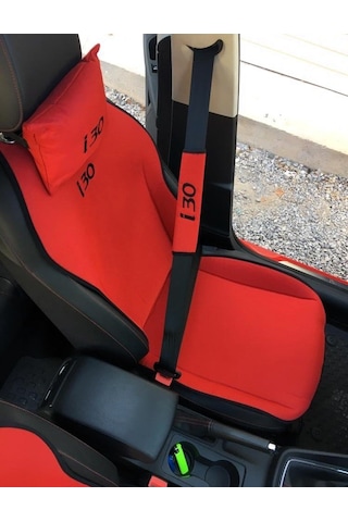 Hyundai İ30 Nakışlı Ön İkili Oto Koltuk Minderi 2 Adet Boyun Yast