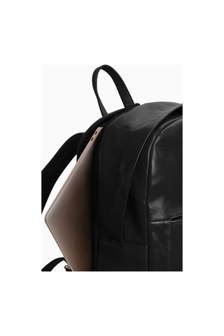 Ryoko Madison Full Grain Deri Unisex Sırt Çantası Black 3 Siyah