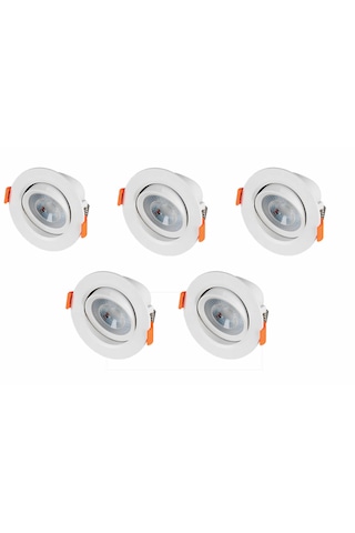 Uzmlight Horoz Led Spot Armatür Plastik Beyaz Kasa Cob 5w 6500k