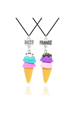 Best friends Renkli Dondurma Külahı Arkadaşlık sevgili  Paslanmaz