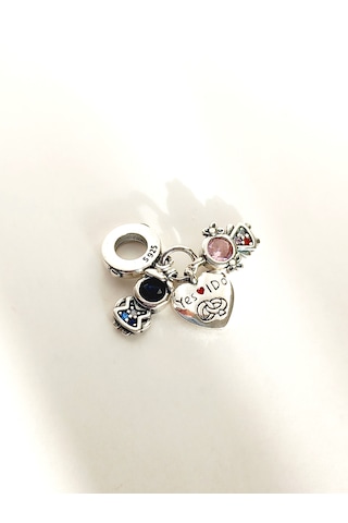 Gümüş Yes I Do Pan Tasarım Bileklik Uyumlu Kadın Charm 1