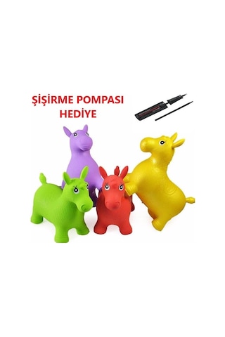 Şişme Zıp Zıp Hayvanlar Pilates Eşeği Oyuncak Pompa Dahil