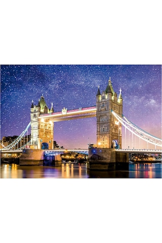 Educa 1000 Parça Londra Kule Köprüsü Karanlıkta Parlayan Puzzle - 19930 - Tower Bridge, London Neon
