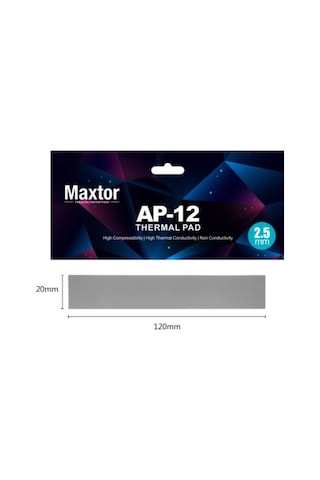 Maxtor 120X20X2.5Mm 14.8W/Mk Silikon Pad Cpu/Gpu Pad