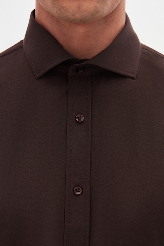 D'S Damat Ds Damat Slim Fit Acı Kahve Klasik Kravatlık Uzun Kol Kolay Ütülenebilir Gömlek 2hf02ort5185 Acı Kahve