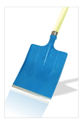 Hafif Sağlam Plastik Güçlendirilmiş Çeneli Saplı 38x40 Cm. Plastik Kar Küreme Küreği Kürek Ağırlığa Dayanıklı Güçlendirilmiş Tasarım